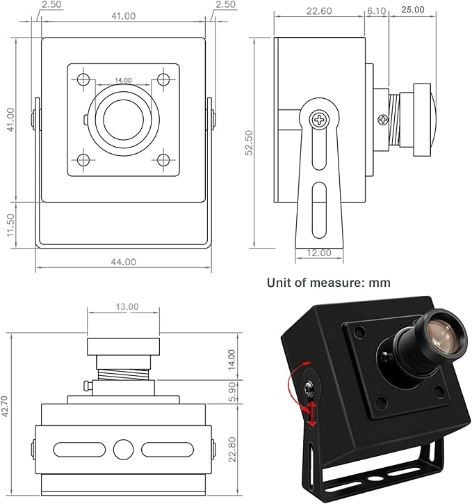 SVPRO 12MP USB Camera Module 4K 30fps Narrow Field of View Industrial Cam 1080P 120fps High Speed UVC Computer Lightburn Laser Camera for Linux,Windows,Android,Mac OS (M12 Lens)