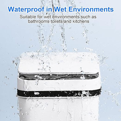 Anborry Bathroom Smart Touchless Trash Can 2.2 Gallon Automatic Motion Sensor Rubbish Can with Lid Electric Narrow Small Garbage Bin for Kitchen, Office, Living Room, Toilet, Bedroom, RV