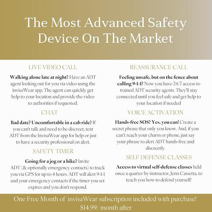 invisawear Smart Jewelry - Personal Safety Device - Keychain
