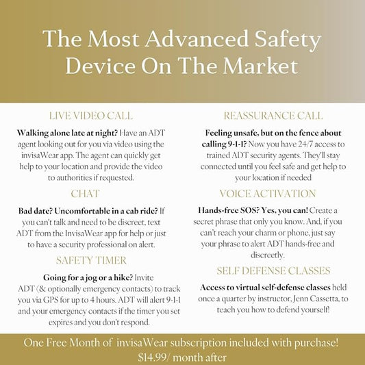 invisawear Smart Jewelry - Personal Safety Device - Keychain
