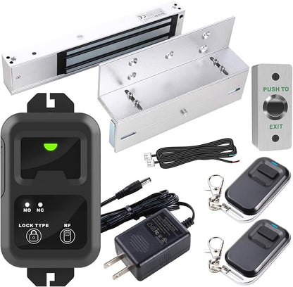 UHPPOTE Remote Control 600Lbs Electromagnetic Lock System with Z&L Bracket | Door Entry for Shop, Retail Store, Home Bedroom
