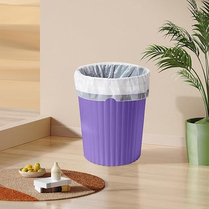 Versatile 2 Gallon Plastic Trash Can - The Compact Bin for Bathroom, Kitchen, or Home Office - Purple