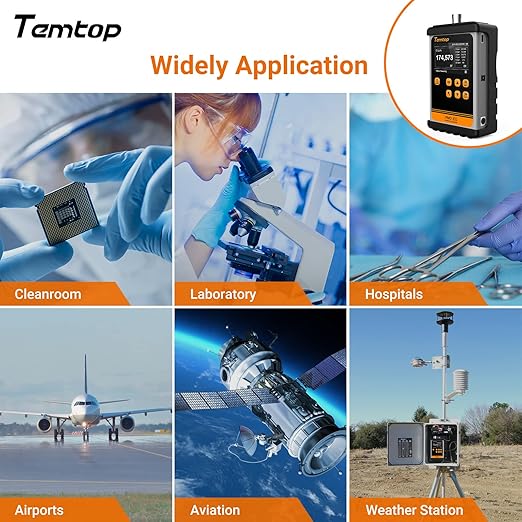 Temtop PMD331 Professional Particle Counter, 7-Channel Handheld Laser Dust Monitor (0.3-10μm), ISO 21501-4 Certified for Cleanroom, Laboratory & HVAC, 2M+ Data Logger with RS485 Modbus