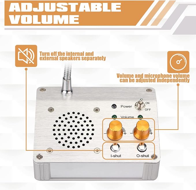 Retekess TW104 Two Way Intercom, Full Duplex Intercom System | for Dining Car, Indoor, Hospital, Office, Two-Way Communication,Full Duplex,Support Recording