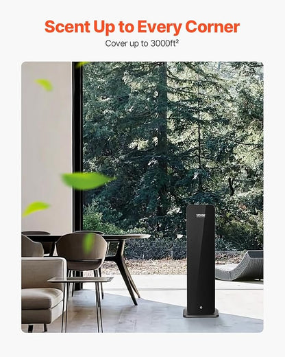 VEVOR 950ml Scent Air Machine, 2500sq.ft Waterless Essential Oil Diffuser with Bluetooth Smart Connection, Floor Standing Cold Scent Air Diffuser Machine for Large Room Hotel Office Home