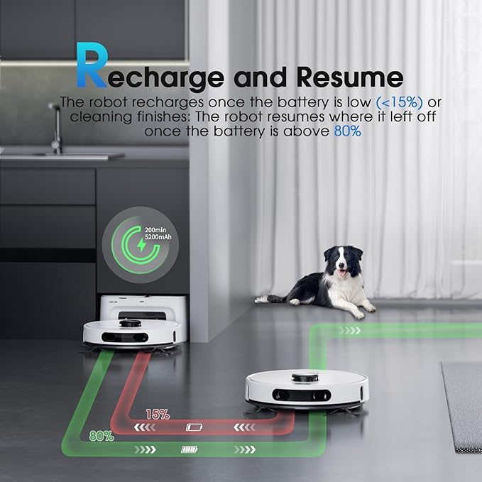 SHELIKI Robot Vacuum and Mop Combo, 70-Day Self-Emptying Robotic Vacuum Cleaner, Super Thin, Quiet, LiDAR Navigation, App & Voice Control, Perfect for Pet Hair, Carpets, Hard Floors