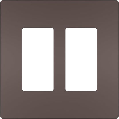 Legrand radiant Screwless Wall Plates for Decorator Rocker Outlets, 2-Gang, Dark Bronze, RWP262DBCC6