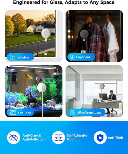 3MP 2K Window Camera, 5G & 2.4GHz WiFi Indoor Camera for Home Security with AI Color Night Vision, 24/7 Recording, Motion Detection, Easy & Quick Window Mount for Outdoor Monitoring