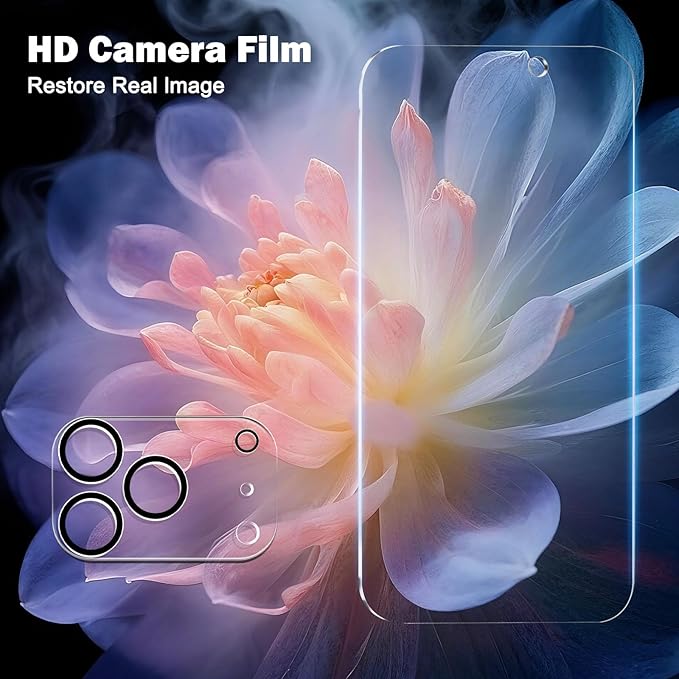 PEHAEL 3+3 Pack for iPhone 17 Pro Privacy Screen Protector with Camera Lens Protector Full Coverage Anti-Spy Tempered Glass Film 9H Hardness Easy Installation Bubble Free [6.3 inch]