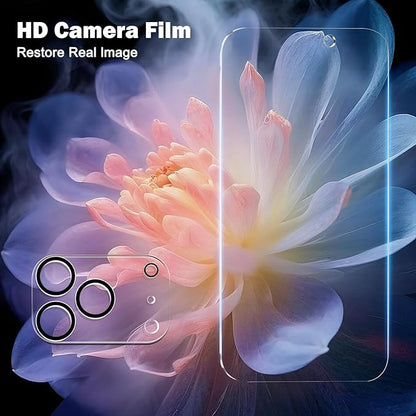 PEHAEL 3+3 Pack for iPhone 17 Pro Privacy Screen Protector with Camera Lens Protector Full Coverage Anti-Spy Tempered Glass Film 9H Hardness Easy Installation Bubble Free [6.3 inch]