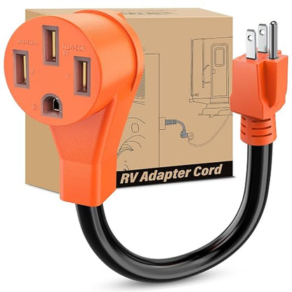Nilight 15 Amp to 50 Amp RV Power Adapter Cord 5-15P to 14-50R