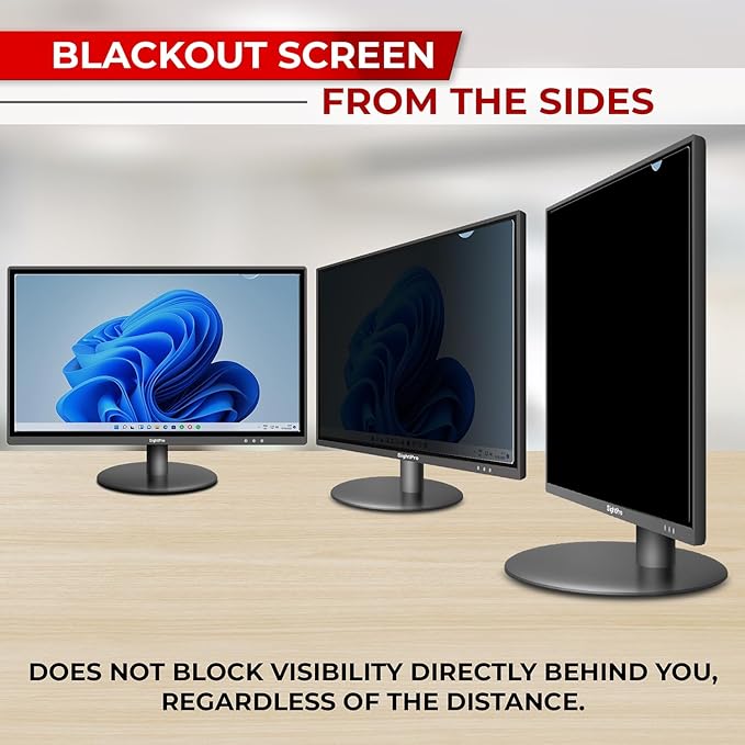 SightPro 21.5 Inch 16:9 Computer Privacy Screen Filter for Monitor - Privacy Shield and Anti-Glare Protector