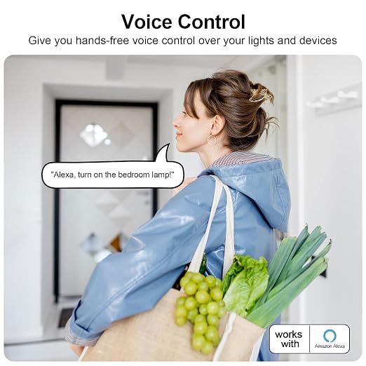 RGBZONE Smart Plug-in Dimmer Switch Compatible with Alexa for Dimmable Lamp
