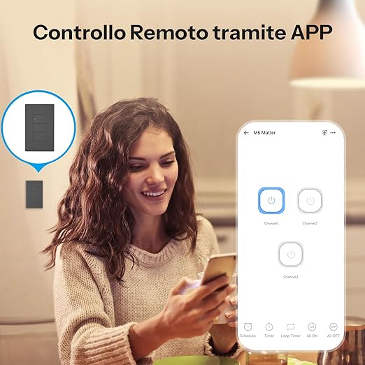 SONOFF M5 Matter Smart WiFi Light Switch, 3-Gang Wall Switch with Timing & Voice Control, Compatible with Matter, Alexa & Google Home, Requires Neutral Wire (120 Type)
