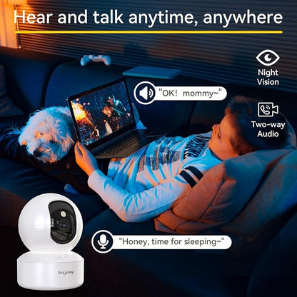 BoyKeep 2K Indoor Security Camera 5G/2.4GHz Wi-Fi Cameras for Baby/Elder/Dog/Pet Camera with Phone app, 2-Way Audio Baby Monitor Camera, Night Vision, Cloud & SD Card Storage