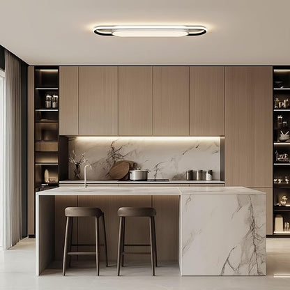 3Ft Smart LED Ceiling Lighting,50W High Brightness Linear Flush Mount Light Fixture,36.2" Dimmable Led Ceiling Lamp with Remote Control for Kitchen,Garage,Hallway,Laundry,Study Room.
