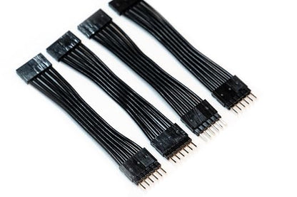 Litcessory Flexible Corner Connector for Philips Hue V3/WiZ Lightstrip | Standard 6-Pin, 2in, 4 Pack, Black. Not compatible with Flux.