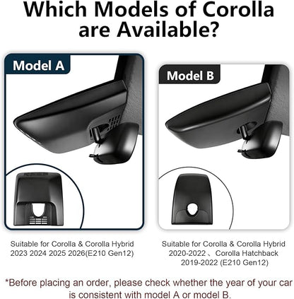 mangoal 4K Dash Cam Custom fit for Toyota Corolla Gen12 E210 2023 2024 2025 2026 (Model A),LE SE XLE XSE Hybrid Hatchback,Integrated OEM Look,2160P UHD Video,App & WiFi,Loop Recording, 64GB Card