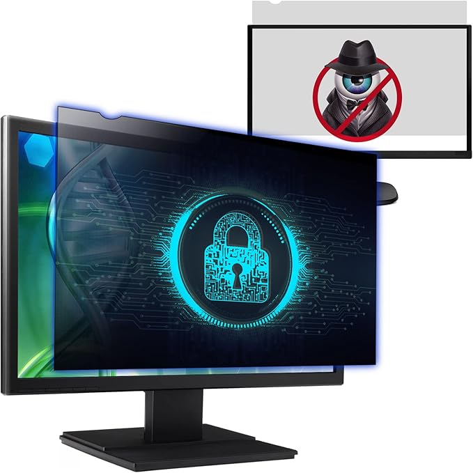 Computer Privacy Screen Filter for 22 Inch 16:10 Widescreen Monitor, Anti-Spy/Anti Glare Protector Office Accessories - WxH: 18 11/16" x 11 11/16" (475mm x 298mm) (Not for 22" 16:9)