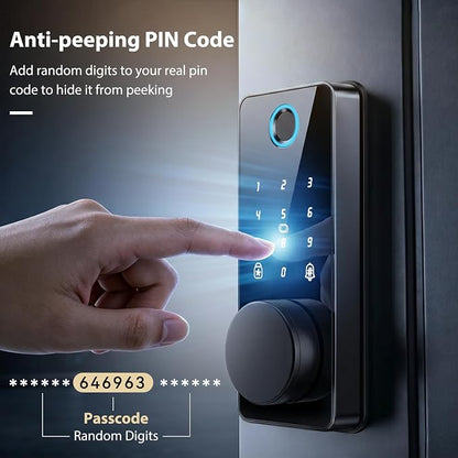 Keyless Entry Deadbolt Door Lock with Knobs, Biquole Smart Door Knob Lock