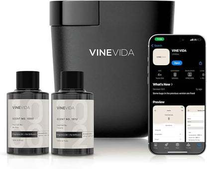 VINEVIDA Prime Plug-in Diffuser for Home & Office | Fragrance Oil Diffuser - Cold Air Diffuser for Essential Oils | Scent Machine (2 Hotel Scents Included)