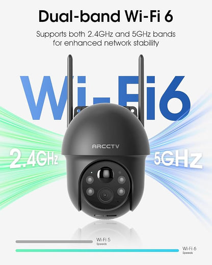 ARCCTV Solar Security Cameras Outdoor Wireless WiFi 4MP 2.5K Grey(4 Pack)