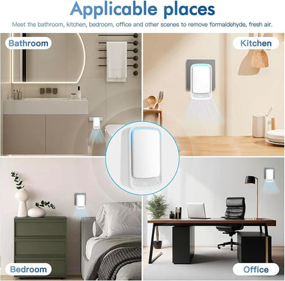 Plug in Air Ionizer Negative Ion Technology Air Purifier for Home Bedroom Office, Filterless Portable Ionic Air Cleaner, Quiet Odor Eliminator for Pets Smoke Dust Mini Freshener