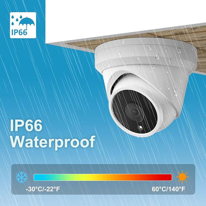UNILOOK 5MP PoE IP Camera for Business, Turret Security IP Camera Outdoor