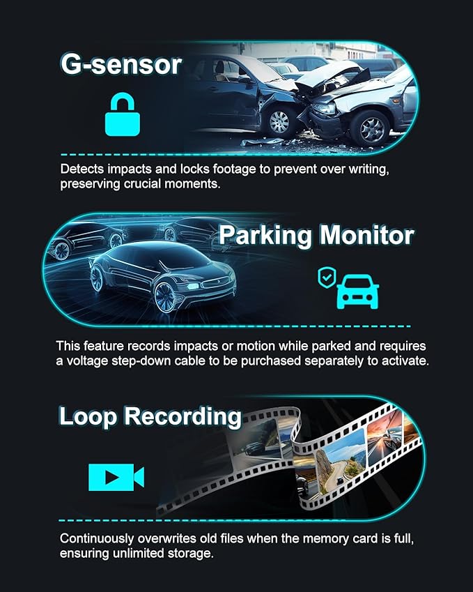 4K Mirror Dash Cam, 11" Rear View Mirror Dash Camera Front and Rear with Touch Screen,Backup Camera for Car RV Truck, Night Vision, Free 64GB Card, WDR, G-Sensor and Parking Assistance