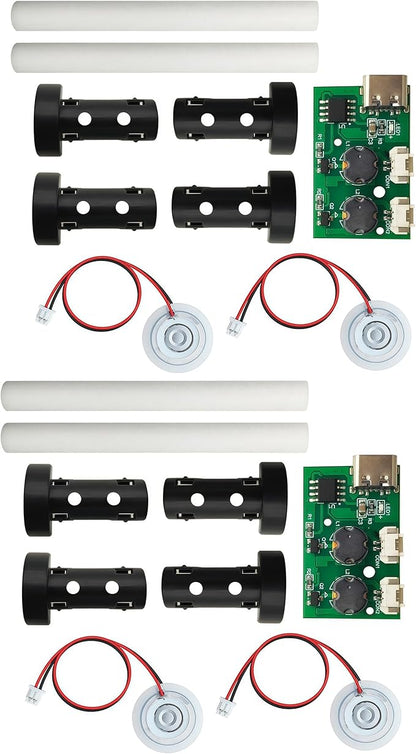 2Pcs DC5V Humidifieration Atomization Disc Type-C Interface 1 To 2 Double Nozzle Spray No Switch Humidifier Module DIY Atomization Control Drive Circuit Board