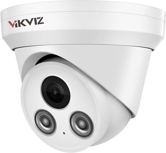 4MP PoE IP Camera Outdoor with Human/Vehicle Motion Detection and Built-in Mic, 118° Wide Angle, 2.8mm lens,98ft Night Vision 24/7 Full Color Recording POE Camera, IP67,Compatible with Blue Iris