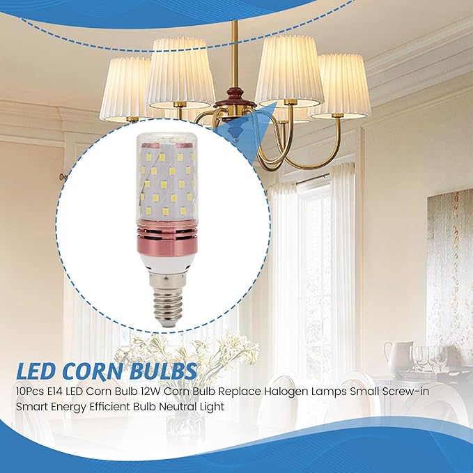 10Pcs E14 LED Corn Bulb 12W Corn Bulb Replace Lamps Small -in Smart Efficient Bulb Neutral Light
