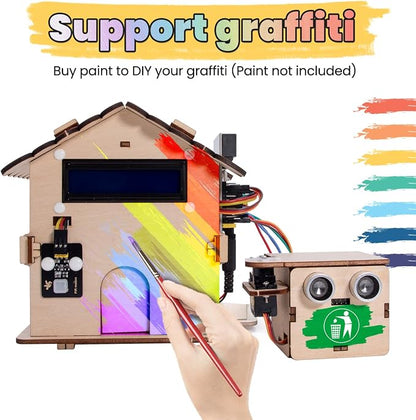 KEYESTUDIO Smart House Kit for Micro:bit V2(not Included), DIY Microbit Home Automation Educational STEM Kit for Beginners 15+