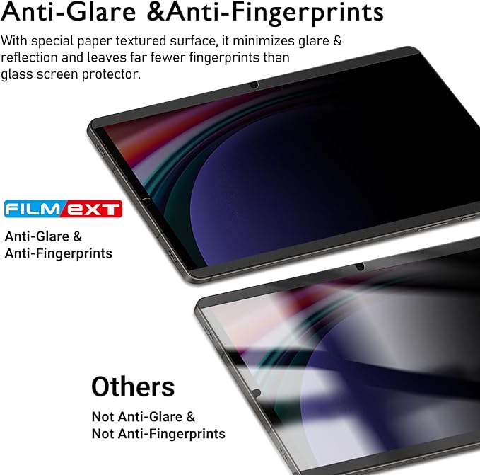 FILMEXT Magnetic Privacy Screen for Samsung Galaxy Tab A8 10.5 Inch 2022 Release (Model SM-X200,SM-X205,SM-X207),Anti Spy Anti Glare Anti Blue Light Eye Protection Matte Screen Filter-1Pack
