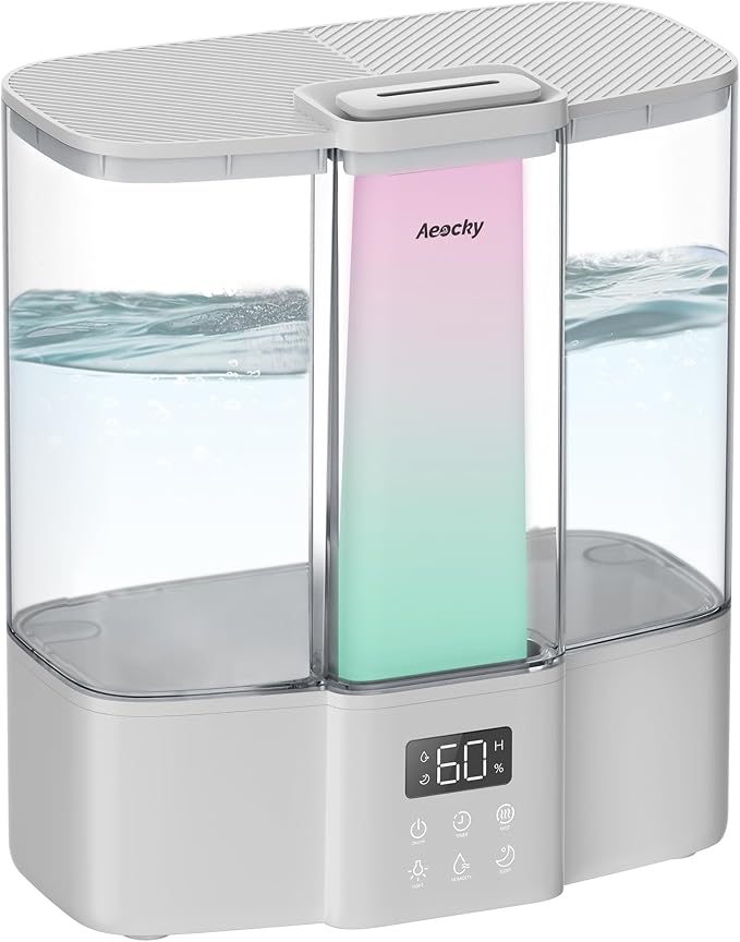 AEOCKY Geek-Level Ultrasonic Humidifier, 4L Top-Fill Cool Mist Diffuser