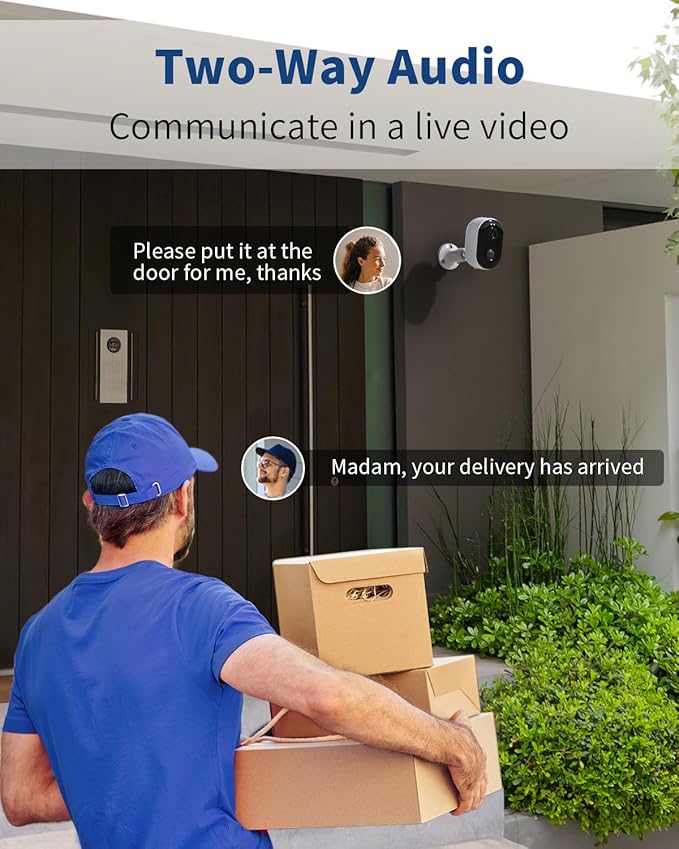 Armorcope Security Cameras Wireless Outdoor, Battery Powered 2k Color Night Vision, AI Motion Detection, IP66 Weatherproof, 2-Way Talk, SD/Cloud Storage, 2.4Ghz WiFi Cameras for Home Security