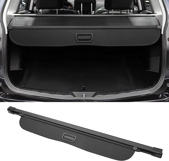 Motoforti Car Trunk Retractable Cargo Cover for Honda CRV 2012-2016 Rear Trunk Parcel Shelf Luggage Security Shield Shade, Canvas, Black Carbon Fiber Pattern