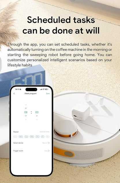 Bluetooth Fingerbot Touch Smart Button, No Wiring Switch, Work with Smart Life App, Add Tuya Bluetooth Hub Make it Compatible with Alexa, Timer.