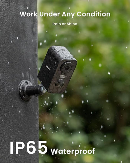 ieGeek Security Cameras Wireless Outdoor - 5MP Smart Wifi Camera System for Home Surveillance with Motion Light, Battery Powered Cam with Color Night Vision, 2-Way Audio, Siren Alarm, Works with Alexa