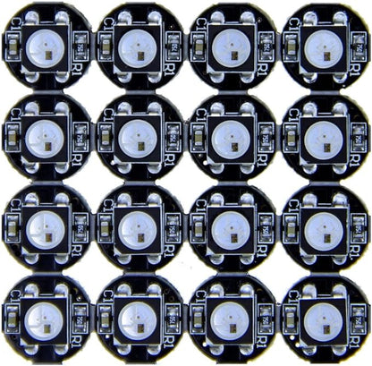 ALITOVE 100pcs WS2812B Addressable 5050 Smart RGB LED Pixel Light on Black Heat Sink PCB Board 5V DC Compatible with Raspberry Pi for DIY Lighting Project