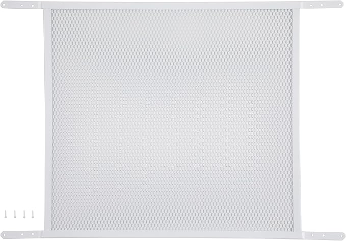 M-D Building Products 14182 Door Grille, Adjustable Fit for Doors 30" to 36" Wide, Easy-to-Install, Ideal for Residential and Commercial Use (White)