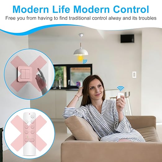 Remote Control E26 E27 Light Bulb Socket Adapter,GreenCyle Wireless Light Switch and 2 Standard Medium Base Lamp Socket Extender 2.3"(5.8cm),Screw-in,Max 500W,No Wiring Needed,500ft RF Range,for Lamp