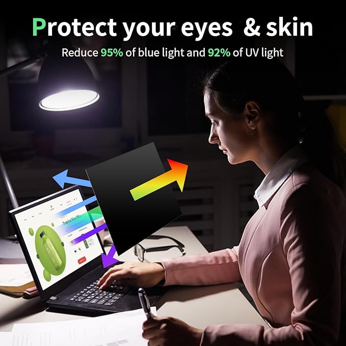 Laptop Privacy Screen 14 Inch, Laptop Screen Privacy Shield 16:9 Aspect Ratio Anti-Glare Blue Light Computer Monitor Protector,Removable 14in Filter for Lenovo HP Dell Acer Asus Thinkpad Envy Xps