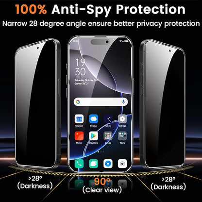 Lesakit 4+4 Pack Privacy Screen Protector for iPhone 16 Pro 6.3-Inch with 4 Pack Camera Lens Protector, Anti Spy Tempered Glass Film 9H Hardness Case Friendly