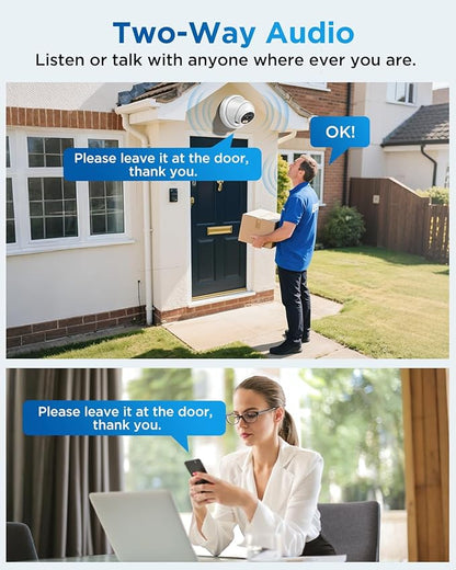 4COVR 12MP Security Camera System 16 Channel for Business, 12X 12MP Wired PoE IP Dome Cameras IP67, 2-Way Audio, Person Vehicle Detection & Smart Color Night Vision, UltraHD NVR 4TB HDD, LY97KAAM1612
