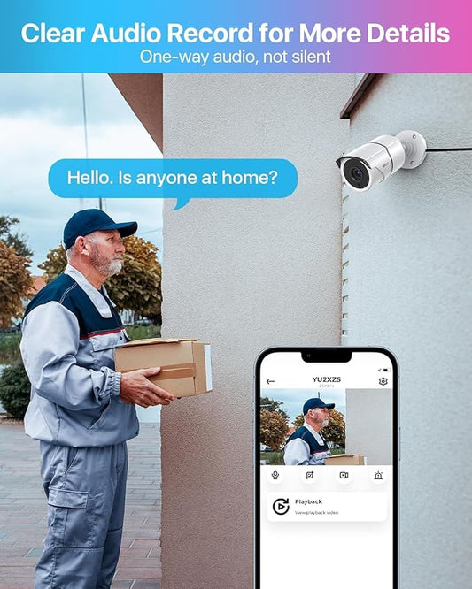 ZOSI 3K Lite 8CH Home Security System with 1TB HDD, AI Human/Vehicle Detection, 4pcs 1080P Weatherproof Outdoor Cameras, Night Vision, One Way Audio, H.265+ 8 Channel DVR for 24/7 Recording