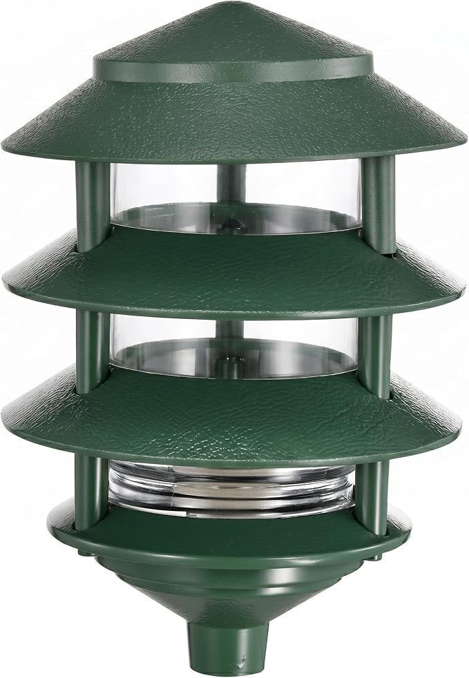 Nuvo SF77/324, Outdoor Pagoda Landscape Path Light, Landscape Light, Green