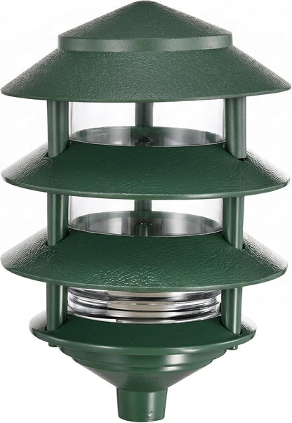 Nuvo SF77/324, Outdoor Pagoda Landscape Path Light, Landscape Light, Green