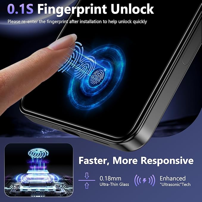 Asstar 2 Pack for Samsung Galaxy S26 Ultra Privacy Screen Protector, 25° Anti Spy 9H Tempered Glass for S26 Ultra, Fingerprint Unlock Support, Full Coverage, Case Friendly, Easy Install, Anti-Scratch