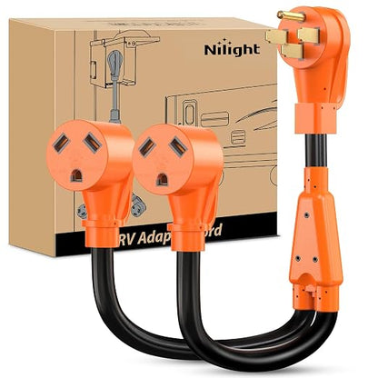 Nilight 50Amp to 30Amp RV Y Splitter Adapter Cord 10 AWG NEMA 14-50P TT-30R